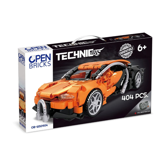 Conjunto Carro Desportivo Laranja Technic